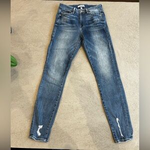 Good American Blue Distressed Skinny Jeans